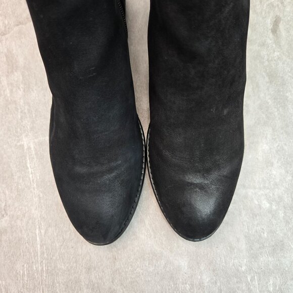 Steve Madden Ankle Boots Size 8 Black Leather Grunge Goth Edgy Chain Booties - Picture 10 of 14